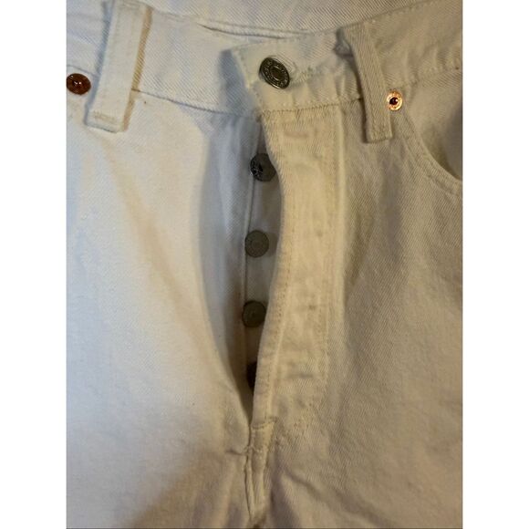 Levi's 501 ORIGINAL FIT MEN'S JEANS Size 31x32 White nwt (6320) - Picture 4 of 7